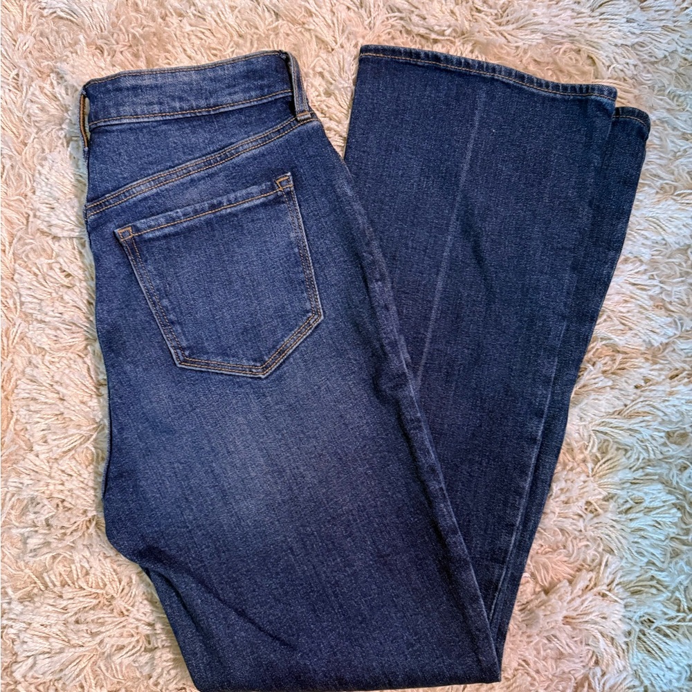 Old Navy Women's Straight Leg Jeans - Deep Blue